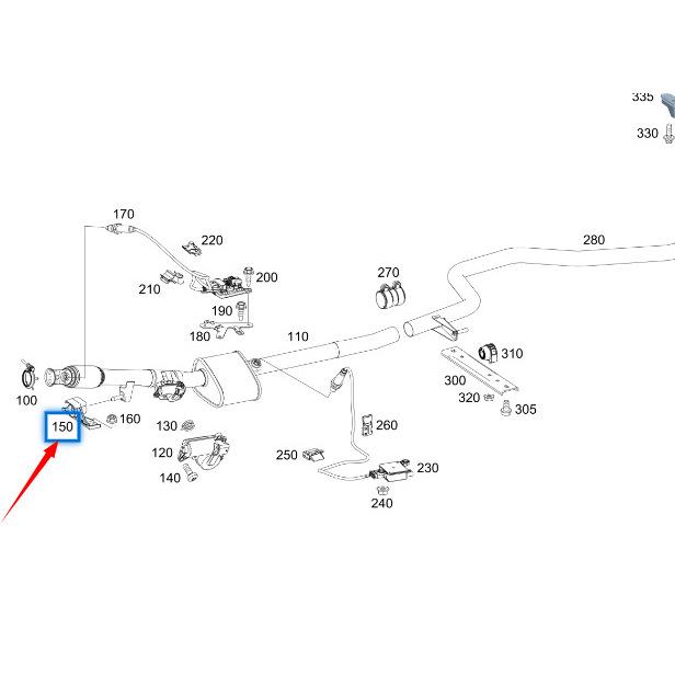 Кронштейн выхлопной трубы для Mercedes-Benz CLA W118
