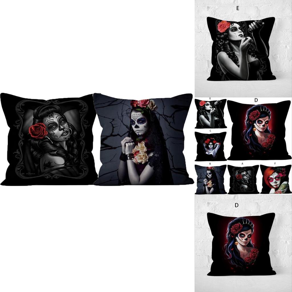 Timeless Halloween Cushion Cover With Vintage Horror Design