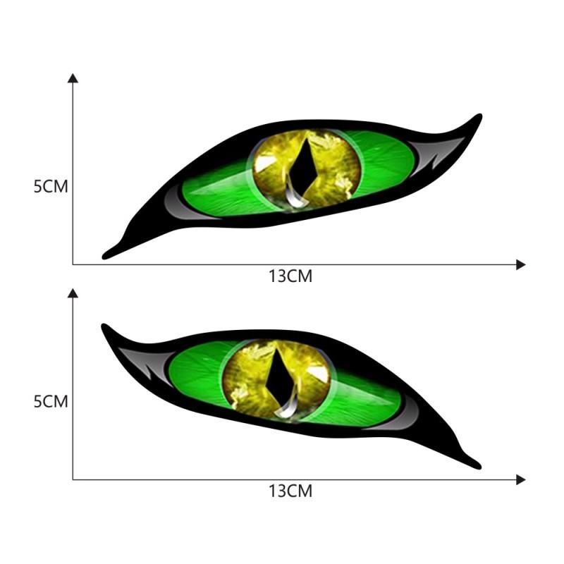 2 шт. автомобильная наклейка сглаза, ПВХ, зомби, солнцезащитный крем, водонепроницаемая наклейка для зеркала заднего вида 13 см * 5 см