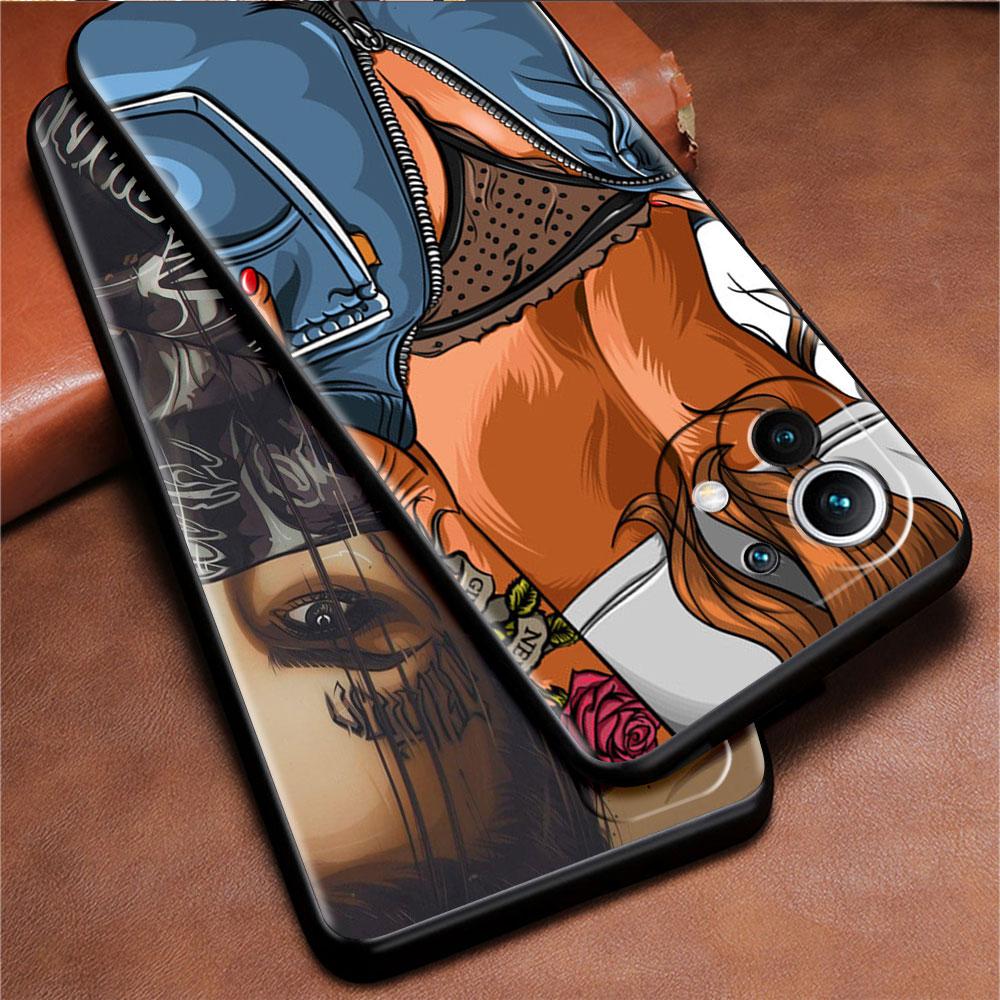 Sexy Tattoo Girl Funda Case For Xiaomi Mi 11 Lite 5G NE 11T Pro 10T 9T Note 10 12 12X 12S Ultra Soft Silicone Shell Phone Cover