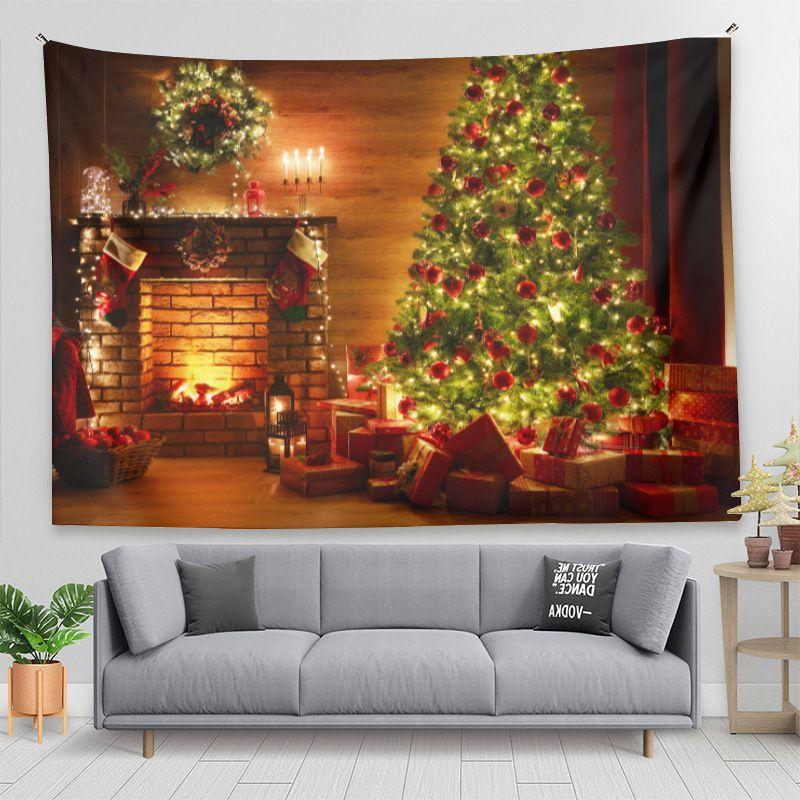 Рождественский гобелен, фоновая ткань для домашнего декора и реквизит для фотосъемки