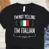 Funny Italian Pride T Shirt I Amp 39 M Not Yelling Heritage Vintage Washed Stylish Fashion Streetwear Slightly Graphic Soft