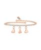 Rose Gold Brass Bracelet With Clear Crystal LPS05AQC15 For Women