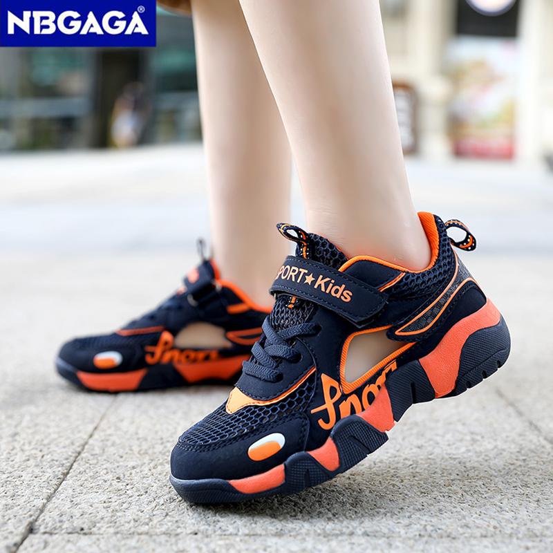 Fashion Boys Casual Shoes Summer Single Net Breathable Children Sport Shoes Leisure Trainers Rubber Kids Sneaker