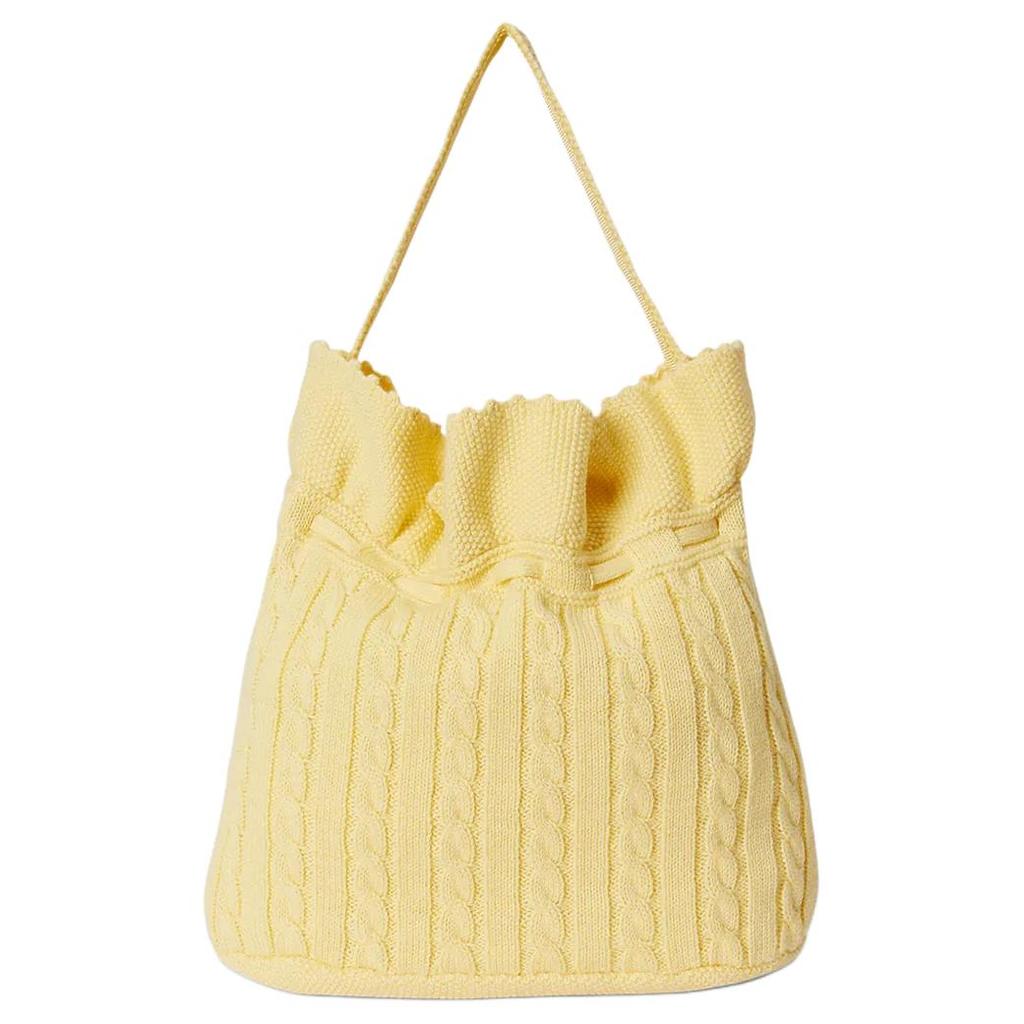 Polo Ralph Lauren Вязаный меланжевый мешок-ведро с кулиской, легкий, с драпировкой, хлопковый, детские сумочки, желтый 313B23037003TBIRDYELLOW