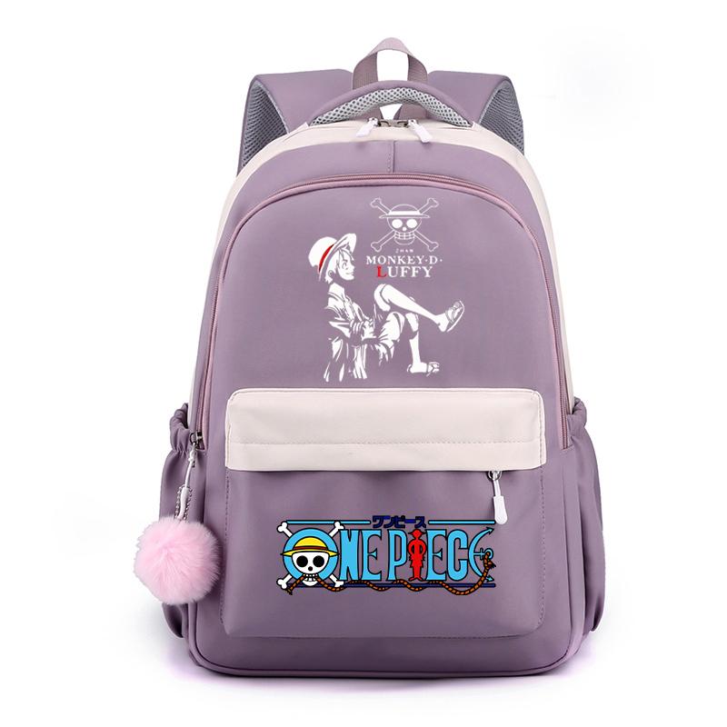 Аниме One Piece Классический Kawaii Рюкзак Милый Мягкий Рюкзак Печатный Мальчик Девочка Школьный Ранец Повседневный Портфель Для Мужчин Женщин Дорожная Сумка Для Отдыха Рюкзак Mochila