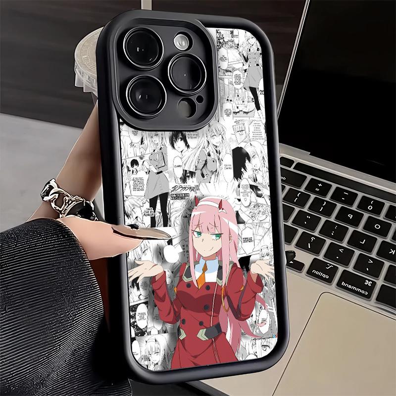 Чехол для телефона iPhone 17 Air 16E 15 16 Pro Max Darling Zero Two 02 Аниме Чехол 14 Plus 13 12 Mini Мягкий Силиконовый Fundas