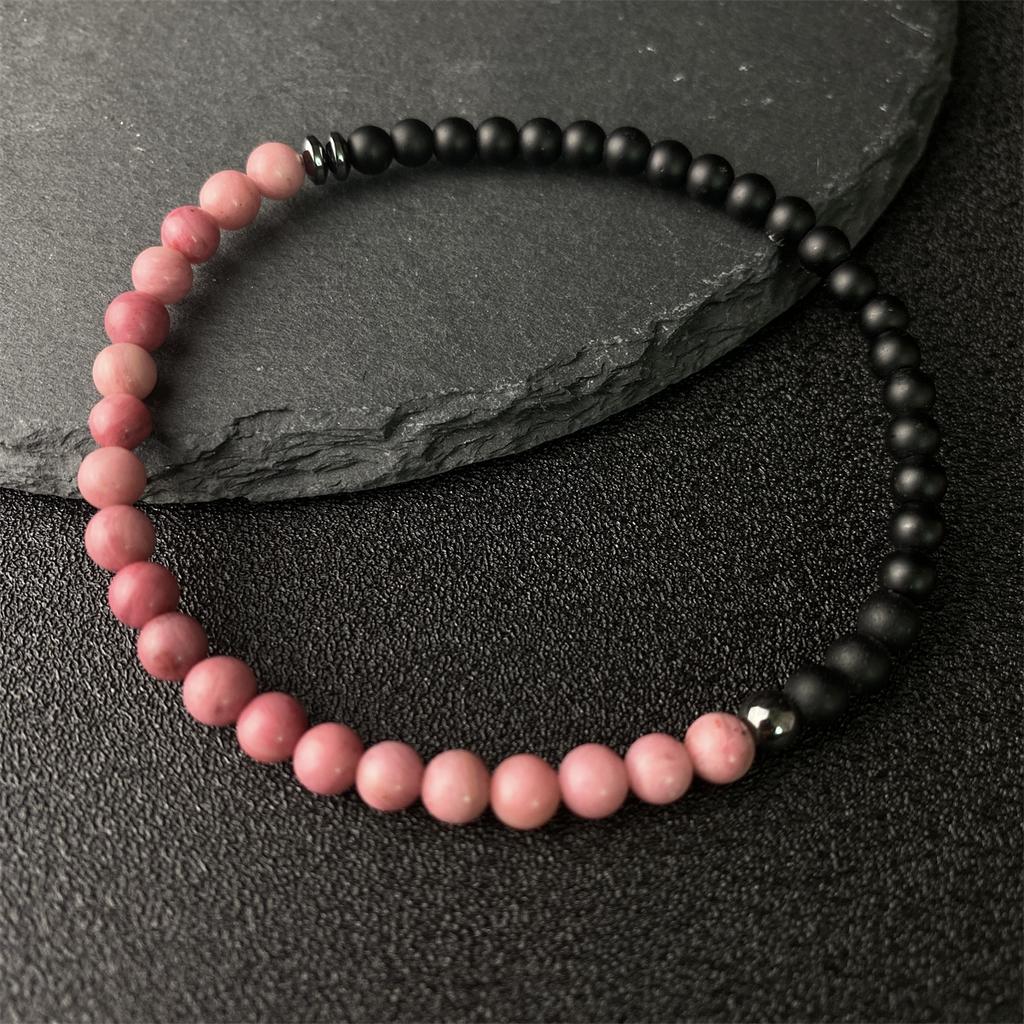 Новая мода 4 мм браслет из бусин унисекс с натуральной картой вулканический камень браслет медитация йога гематит браслет ювелирные изделия ручной работы Joias