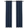 VidaXL Blackout Curtains Linen Look with Eyelets 2 Pcs Blue 140x225cm
