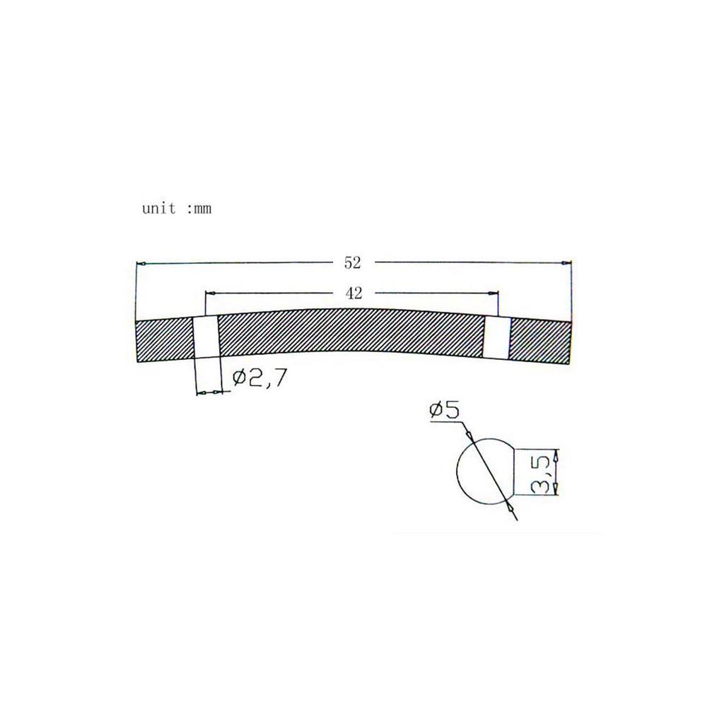 Держатель струн на головке грифа для электрогитары, замена, 52 мм, серебристый