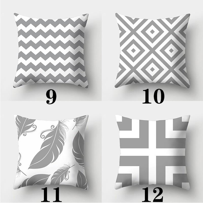 45смX45см Серая наволочка для дивана в полоску, клетчатая наволочка для подушки