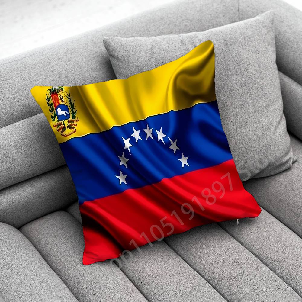 Venezuela Passport Flag Logo Throw Pillow Case For 55x55cm 40x40cm 45x45cm 50x50cm 30x30cm Square Office Pillowship Cover