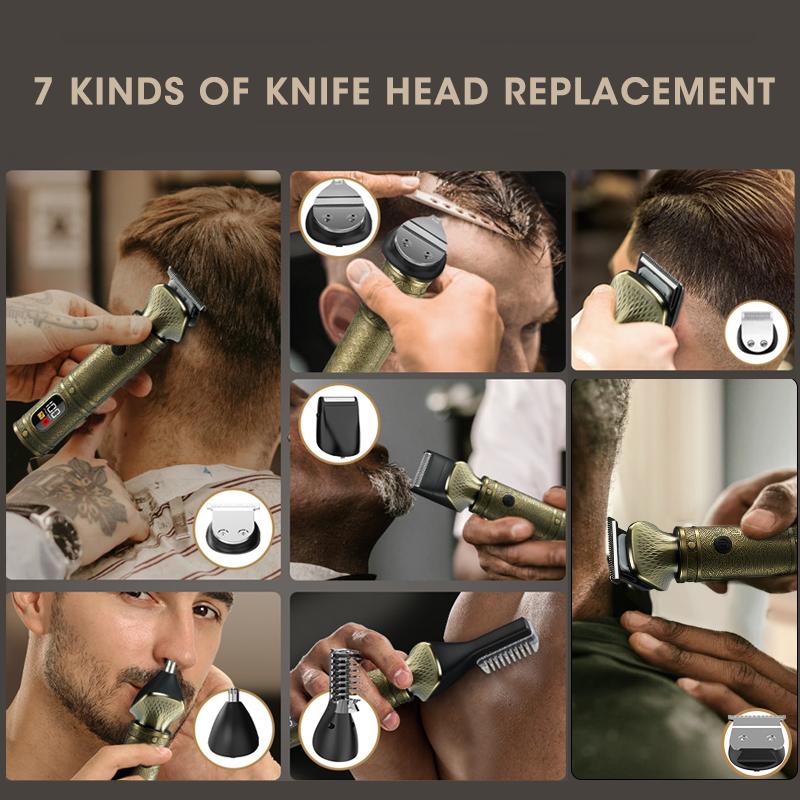 Мужская домашняя электробритва 7 в 1, новая многофункциональная парикмахерская бритва для волос в носу