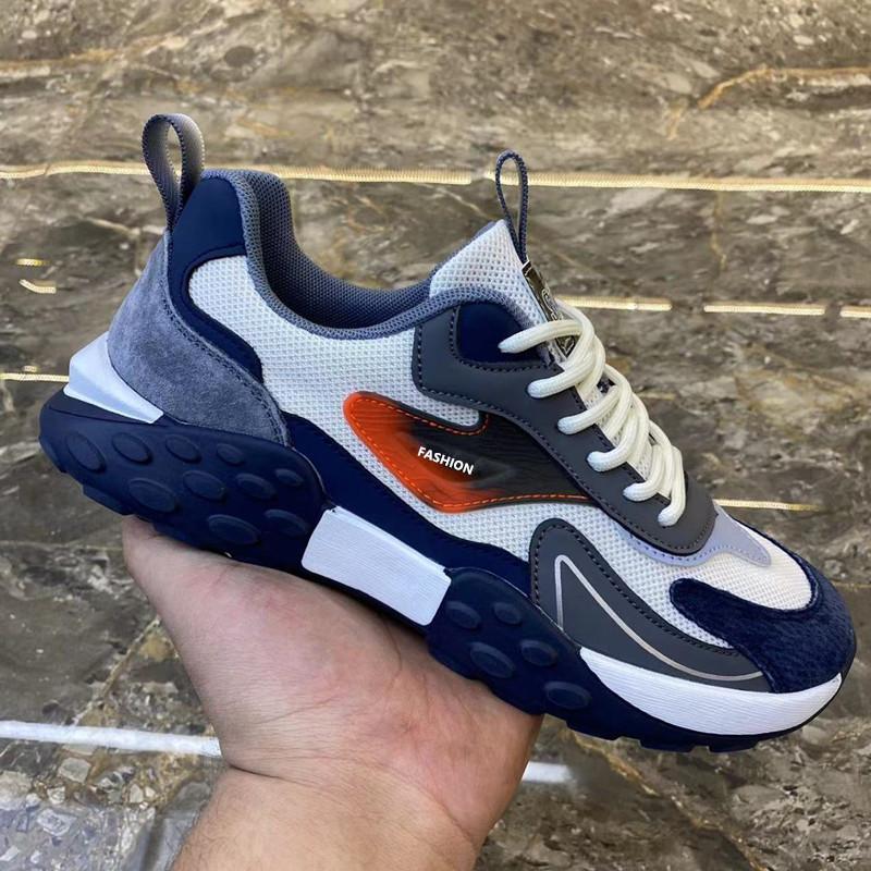 New 2024 Men's Casual Shoes Korean Version Fashionable and Comfortable Mesh Breathable Sports Shoes Soft Sole Color Matching Running Trendy Shoes