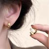 Круглые серьги золотого цвета для женщин, кафф для ушей, женский, без прокола, С-образный, геометрический, клипса для уха, клипса для козелка уха, панк-украшение