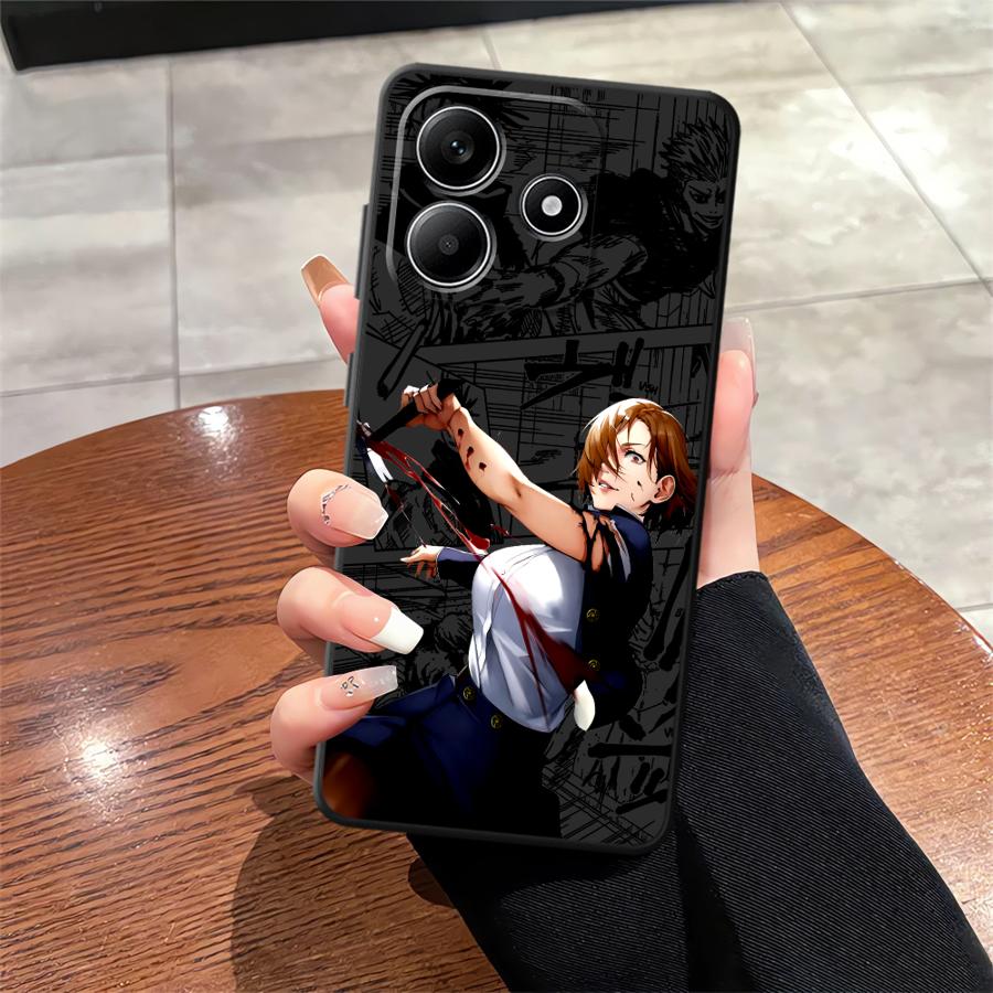Чехол-бампер для телефона Xiaomi Redmi Note 11 13 12 Pro Plus 12S 10S 9s 10 9 8 Pro 11S с изображением из аниме J-ujutsu Cool Kaisen