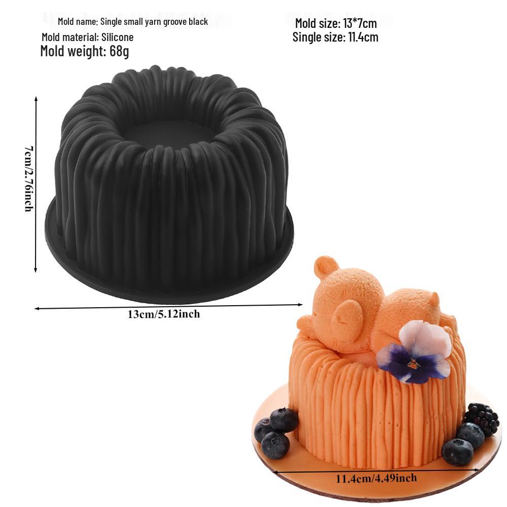 6-Cavity Flower & Heart Silicone Mousse Mold for Chocolate and Cakes