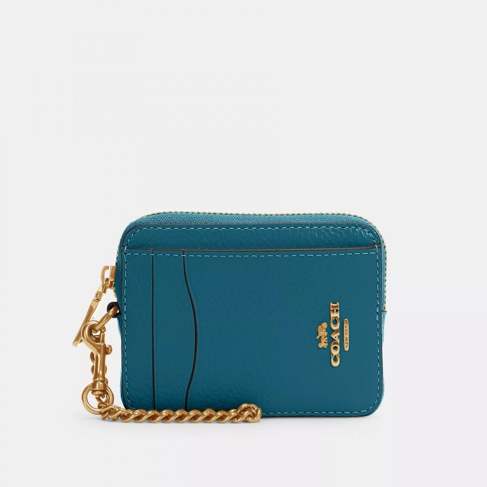 Coach Кошелек-картхолдер на молнии Золотой Черный