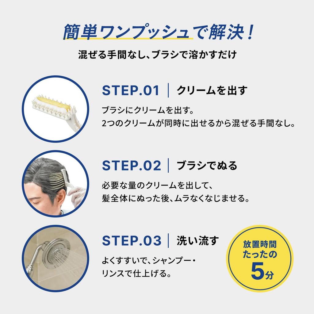 Hoyu Bigen Gray Hair 1st Agent 40g 2nd Agent 40g Men's (Natural Gray) + [Quasi-drug]