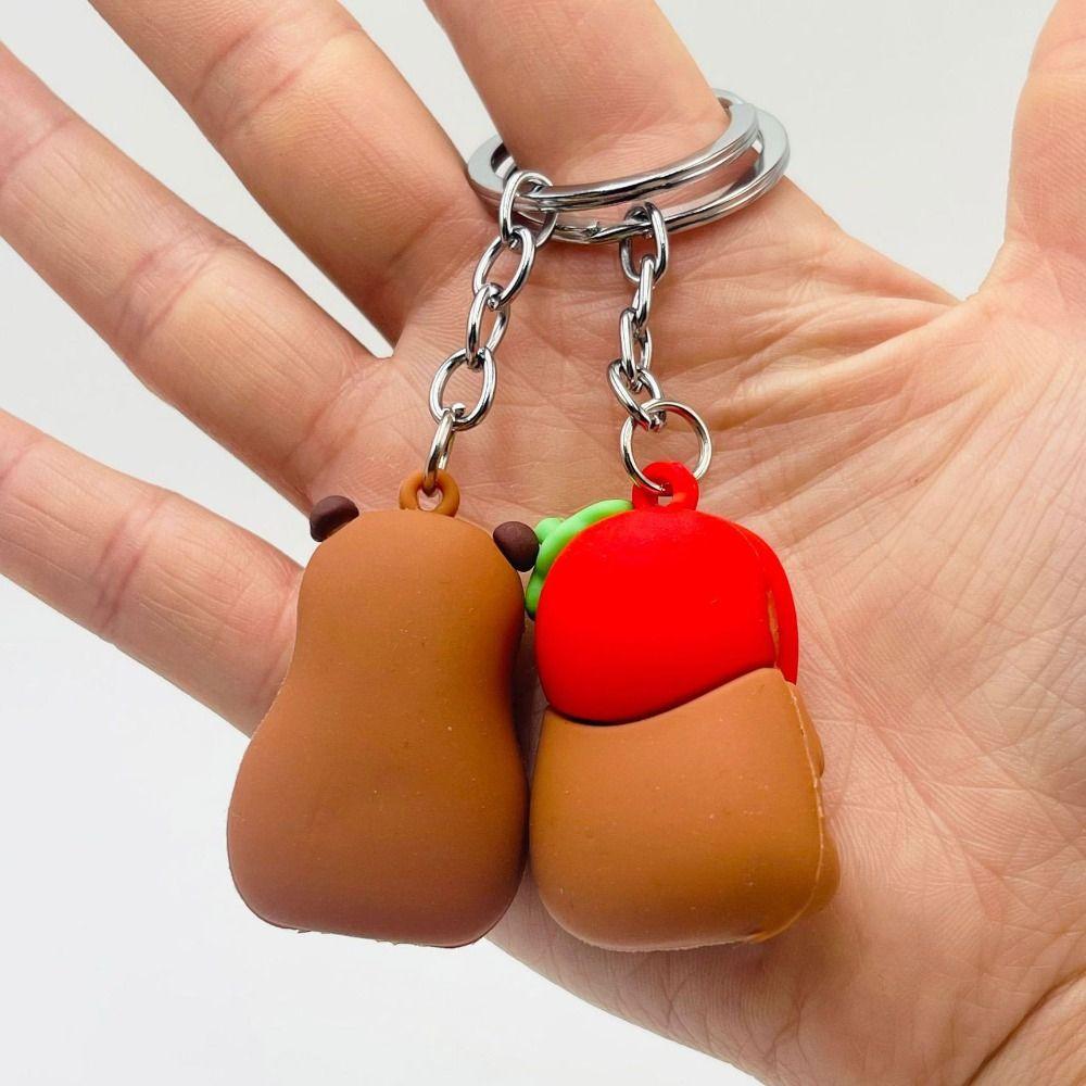 Kawaii Capybara Keychain Cartoon Doll Bag Pendant New Key Chain