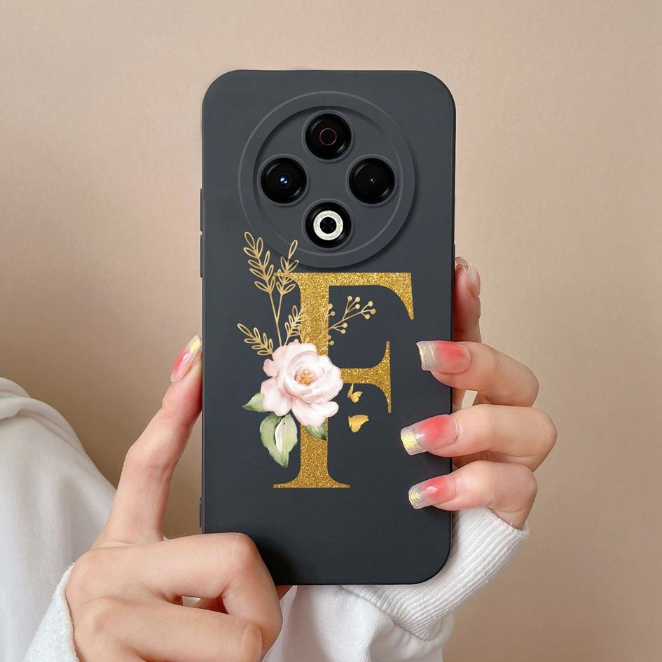 Чехол для Tecno Spark GO 1 2025 Sprak 30 20 Pro 30C Pop 9 Camon 30S Pro 4G 5G популярные цветы AZ буквы мягкий силиконовый противоскользящий чехол для телефона Tecno