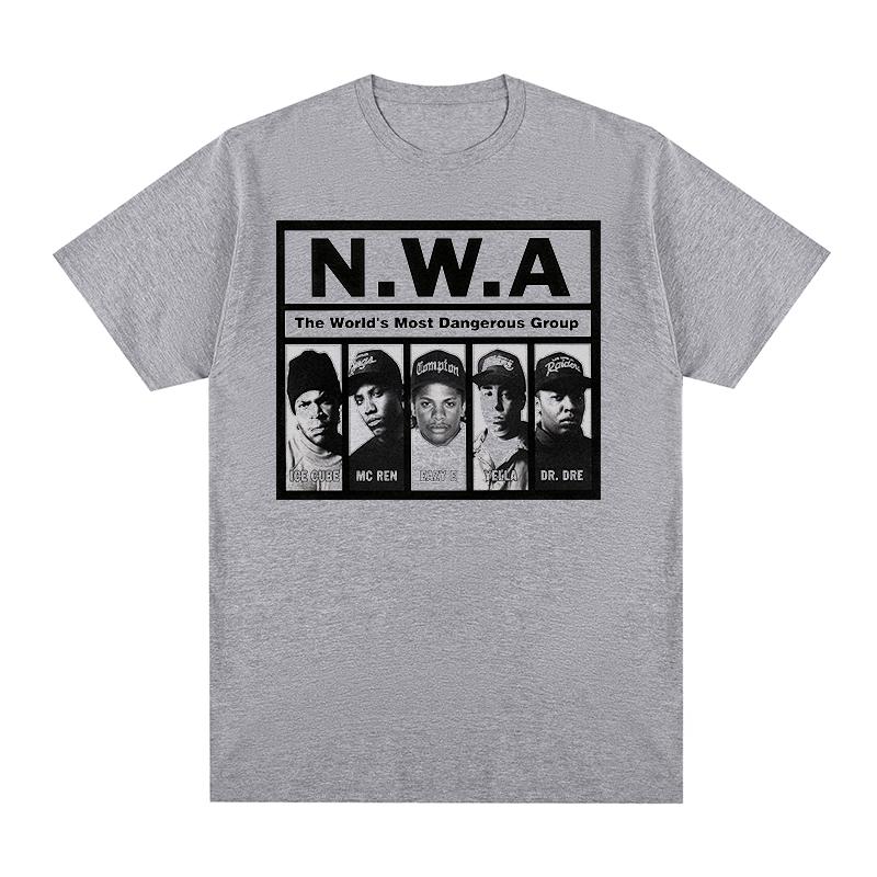 NWA Хип-хоп Крутая Винтажная футболка Сваг Скейт Уличная одежда Y2K 90-е Хлопок Унисекс Футболка Новая ТИШКА ФУТБОЛКА Женские топы