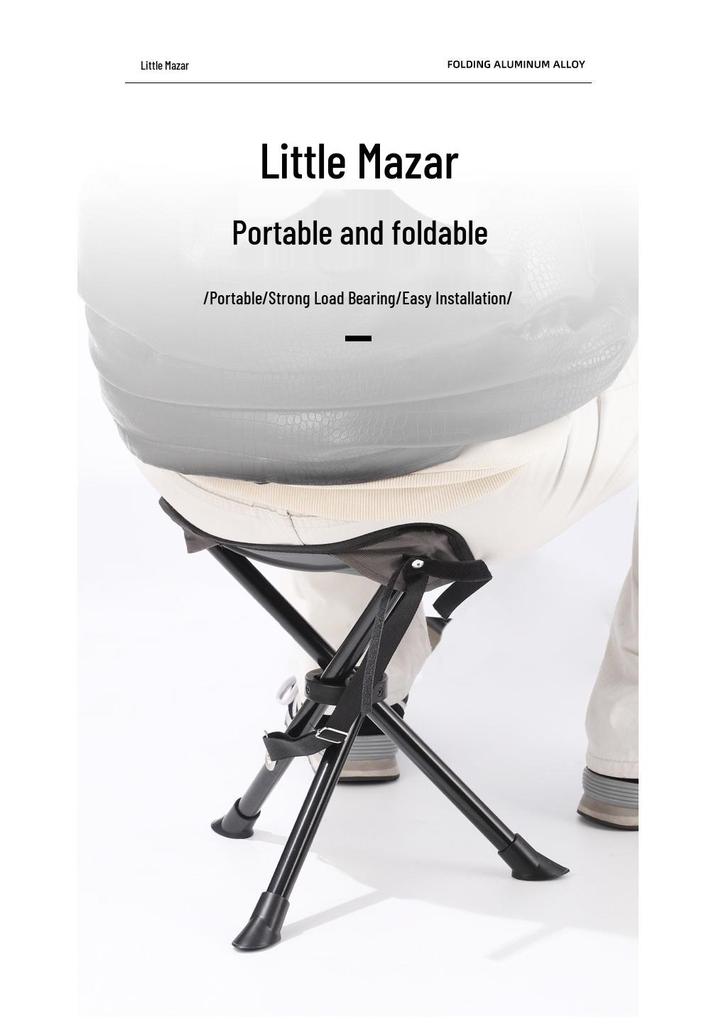 Ultra-Light Portable Folding Camping & Fishing Stool - Compact Triangle Design