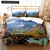 Altai Mountains King Queen Duvet Cover Natural Landscape Bedding Set Forest Lake Scenery Quilt Cover Polyester Comforter Cover