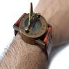 Comfort Marine Wearable Antique Sundial Compass Brass and Leather Wrist Compass