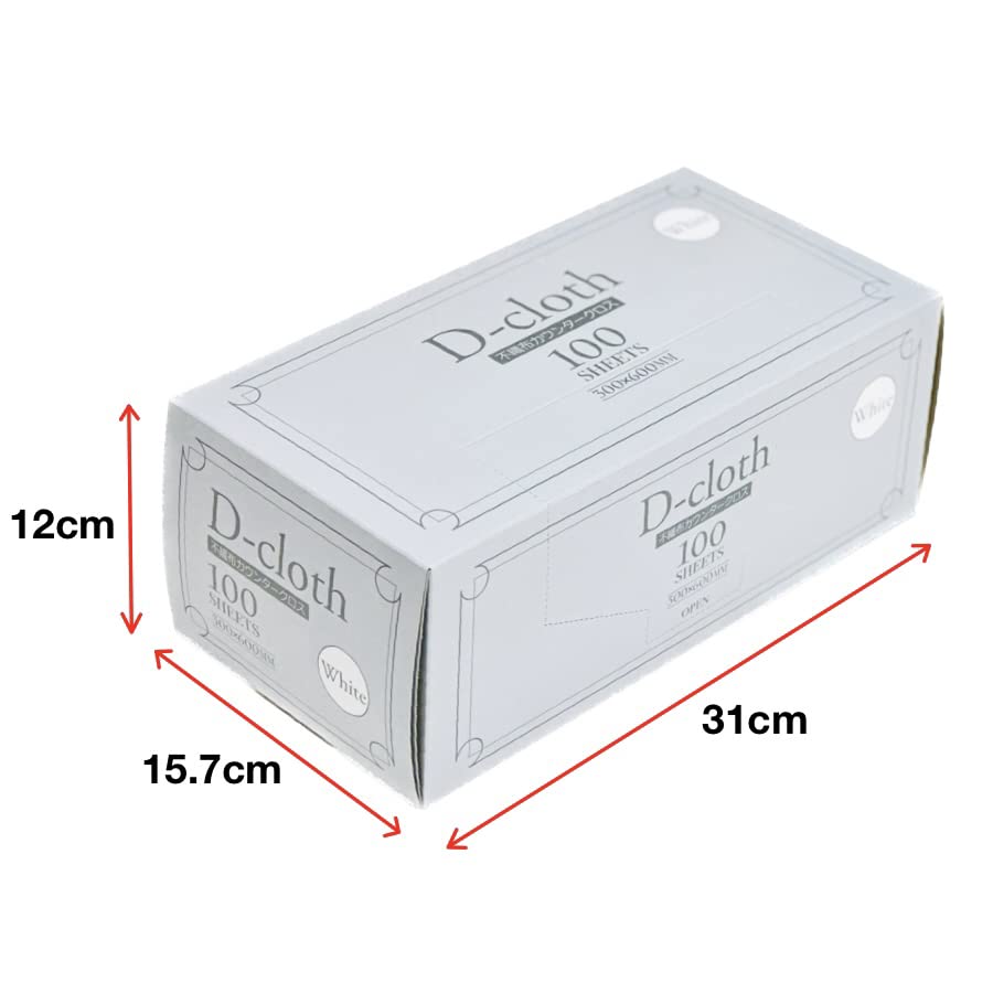 Sheets X 6 Dainichi Sangyo Counter 30 X 60 Disposable Dish For Home and Commercial [100 Boxes] D-Cloth Non-woven Cloth, White, Large, Cm, Cloth,