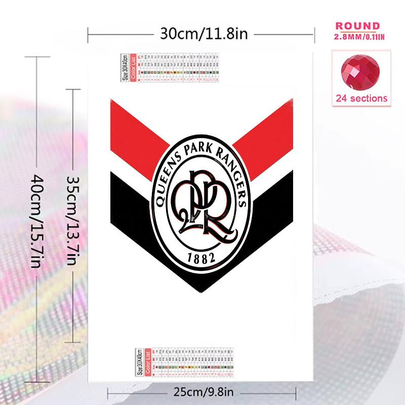 Queens Park Rangers QPR 100% Round Full Drill 5D DIY Diamond Painting Embroidery Cross Stitch Rhinestone Décor