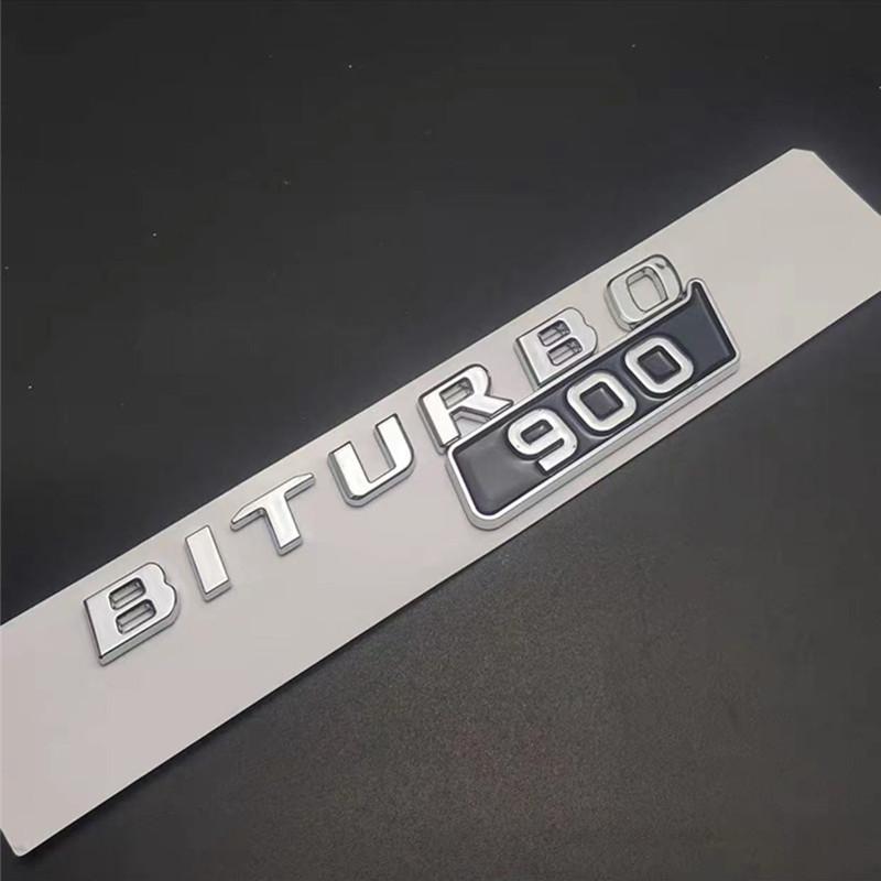 AATB1 Car ABS BITURBO 700 800 900 Logo Side Fender Trunk Body Badge Emblem Decals Sticker For Benz Brabus G Class G700 G800 G900 W463