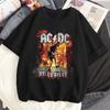 Рок-музыка ACDC Принтованные футболки DC Графическая футболка Мужская Повседневная с короткими рукавами Уличная одежда Футболки Летняя Мужская Футболки Топы с круглым вырезом