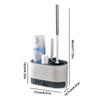 Wall Hanging Toilet Brush Set 2 Cleaning Brushes Leakproof Silicone Toilet Brush with Holder For Home Floor Bathroom Accessories