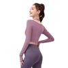 Женские бесшовные топы для йоги с длинными рукавами, рубашки для фитнеса, однотонные футболки, рубашки для спортзала, быстросохнущие спортивные топы