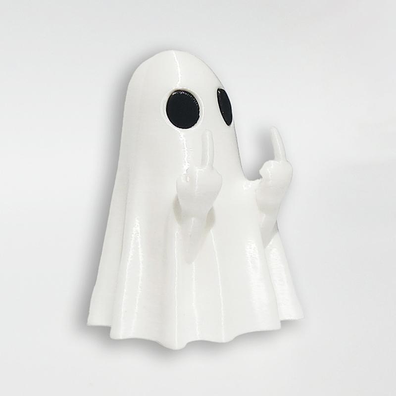 Светящийся средний палец, милая статуэтка призрака, маленькие страшные фигурки призраков, украшение для дома на Хэллоуин, украшение стола