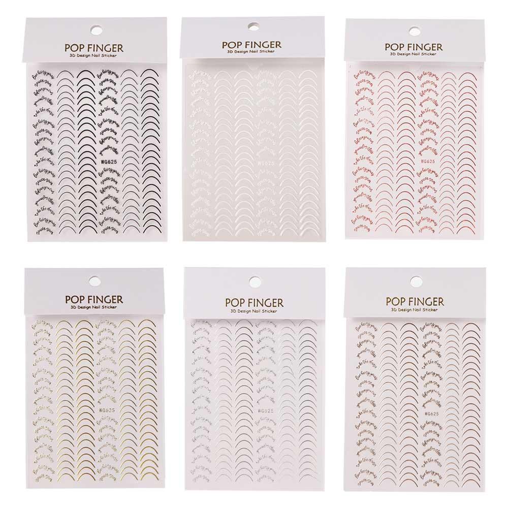 Золотая лента для полосок, украшения для ногтей, маникюрные полоски, линии, наклейки для ногтей, 3D-геометрия, наклейки для ногтей
