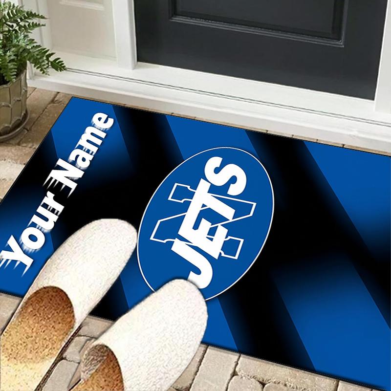 Custom NameJets Football Carpet, Indoor Rug, Chair Rug, Living Rooms, Doormat Made From Polyester Home Decor Birthday Christmas Gifts