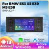 7-дюймовый мультимедийный плеер на Android 13 для BMW X5 E53 E39 E38 1996-2004 Carplay Auto Автомобильная радиостанция Стереосистема GPS-навигация RDS FM Аудио BT