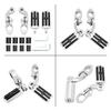 1.25" Highway Footpegs Short Angled Adjustable Highway Pegs w/1-1/4" Engine Guard Chrome for Harley Honda Kawasaki Suzuki Yamaha