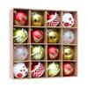16pcs Champagne Gold White Christmas Balls Shatterproof Christmas Decorations  Home