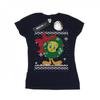 Womens/Ladies Tweety Pie Christmas Fair Isle Cotton T-Shirt