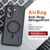 Матовый Текстурный Магнитный Чехол для Телефона для Xiaomi Poco X6 X7 Pro F7 Ultra F6 Pro Противоударный Защитный Прозрачный Чехол с Подушками Безопасности CL002