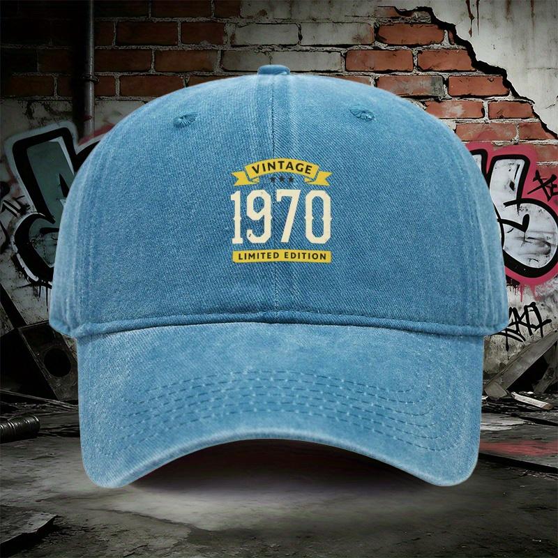 pc Adjustable Denim Baseball Cap with VINTAGE LIMITED EDITION Print Lightweight Printed Womens Hat Vintagemete