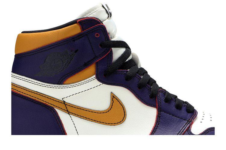 Men's Sneakers Nike Jordan 1 Retro High OG Defiant SB LA to Chicago Court Purple/Black-Sail-University Gold