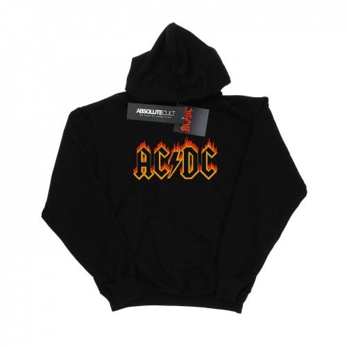 AC/DC Mens Flames Logo Hoodie