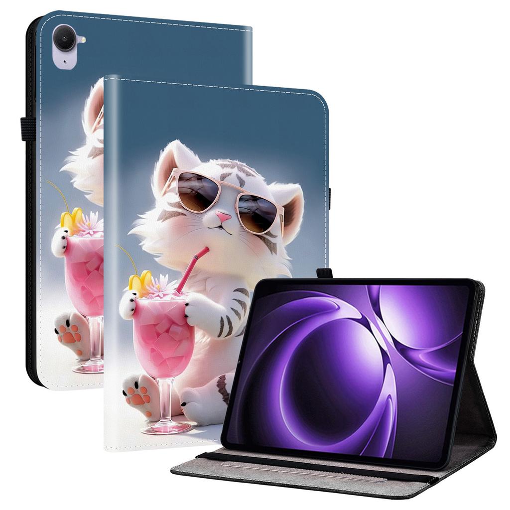 For Xiaomi Redmi K Pad Leather Case Pattern Printed Stand Tablet Cover with Card Slots