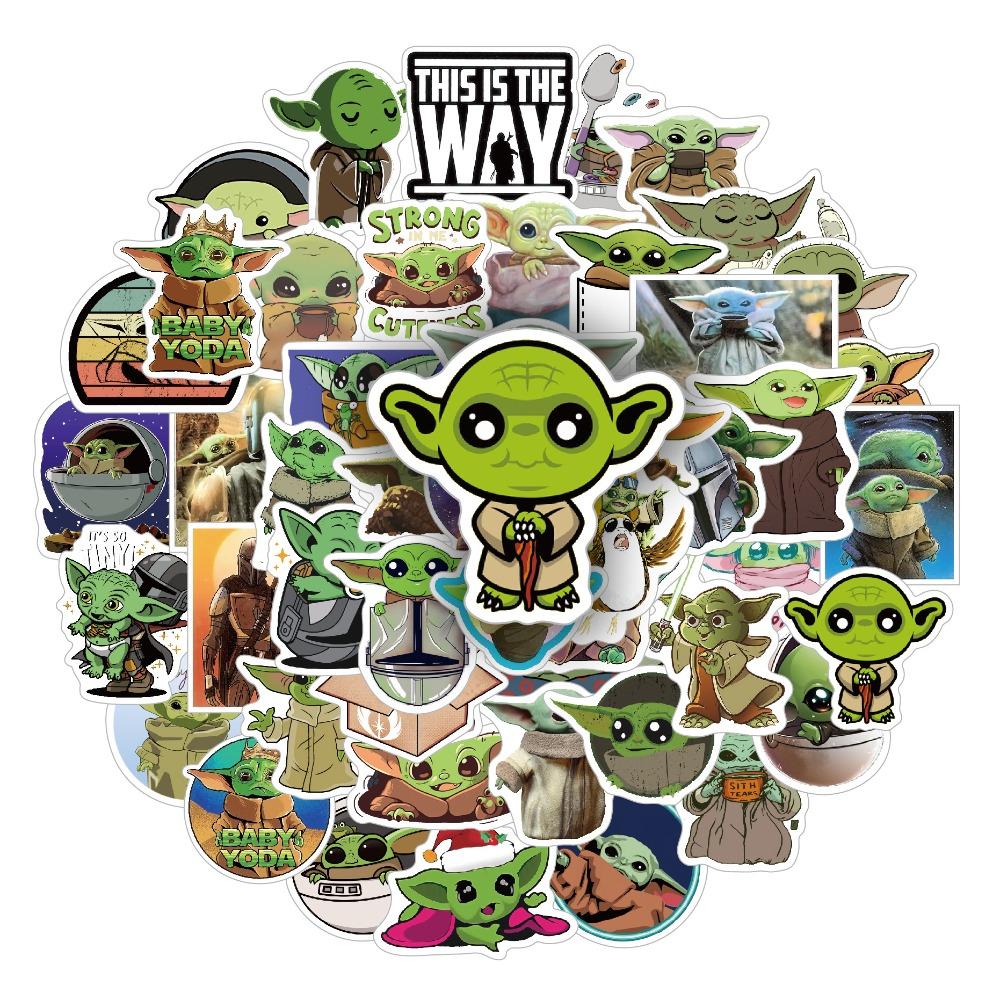 50Pcs Yoda Graffiti Stickers Suitcase Water Cup Stationery Mobile Phone Car Scooter Laptop Refrigerator Decoration Diy Decals