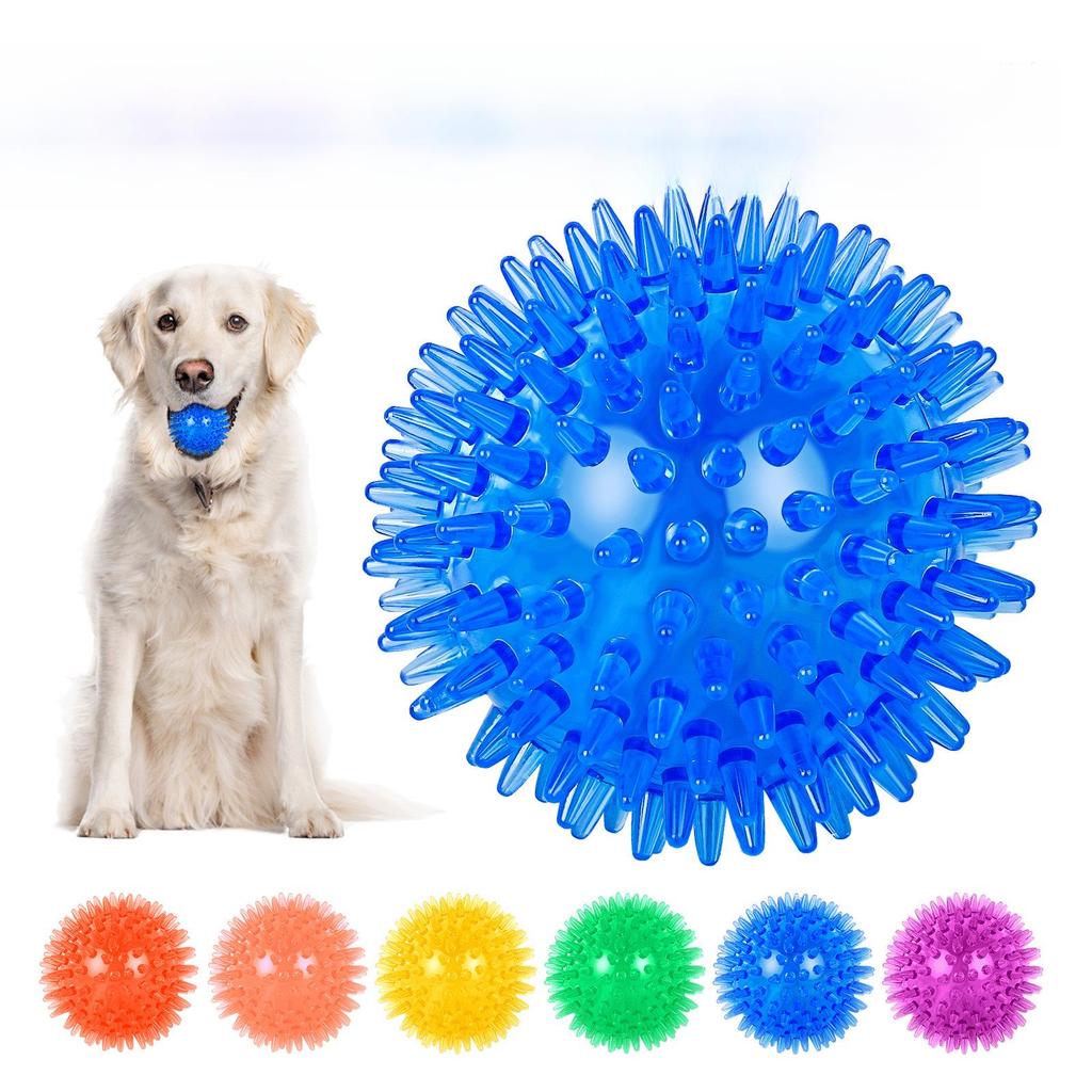 Sound Thorn Bite-Resistant Dog Ball: Elastic, Durable, Interactive TPR Pet Toy