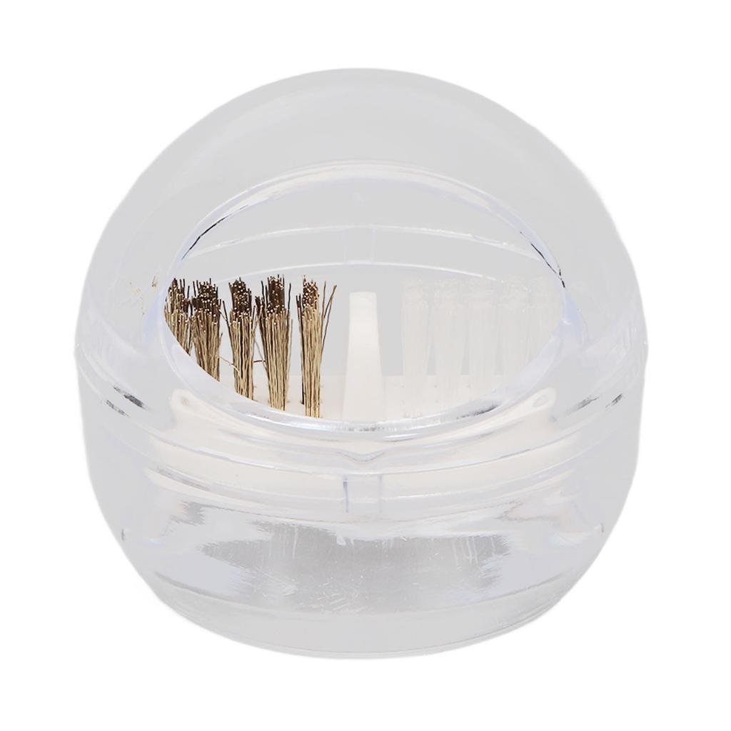 Nail Cleaning Brush Box Professional Portable Manicure Polishing Brush Box for Nail Art Beauty Salon Transparent
